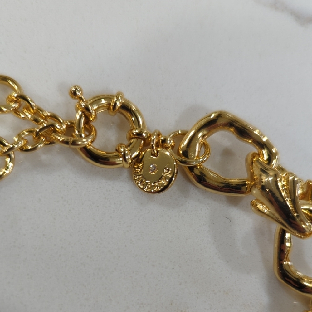 Talbots Textured Gold Chain Statement Necklace - Picture 6 of 8